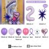 32pcs Purple Explosion Star Love Balloon 40 Inch Number 1-9 Birthday Balloon Set Children's Birthday Party Photography Props
