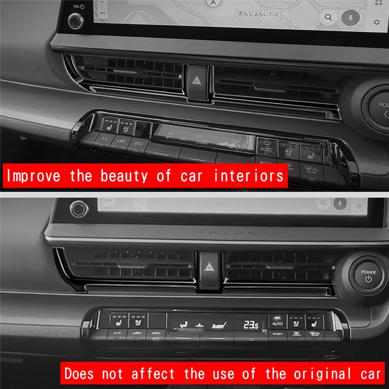 AW-Car Center Inner AC Dashs Air Vent Trim Dashboard Panel For Toyota Prius 60 Series 2022 2023 1Pcs