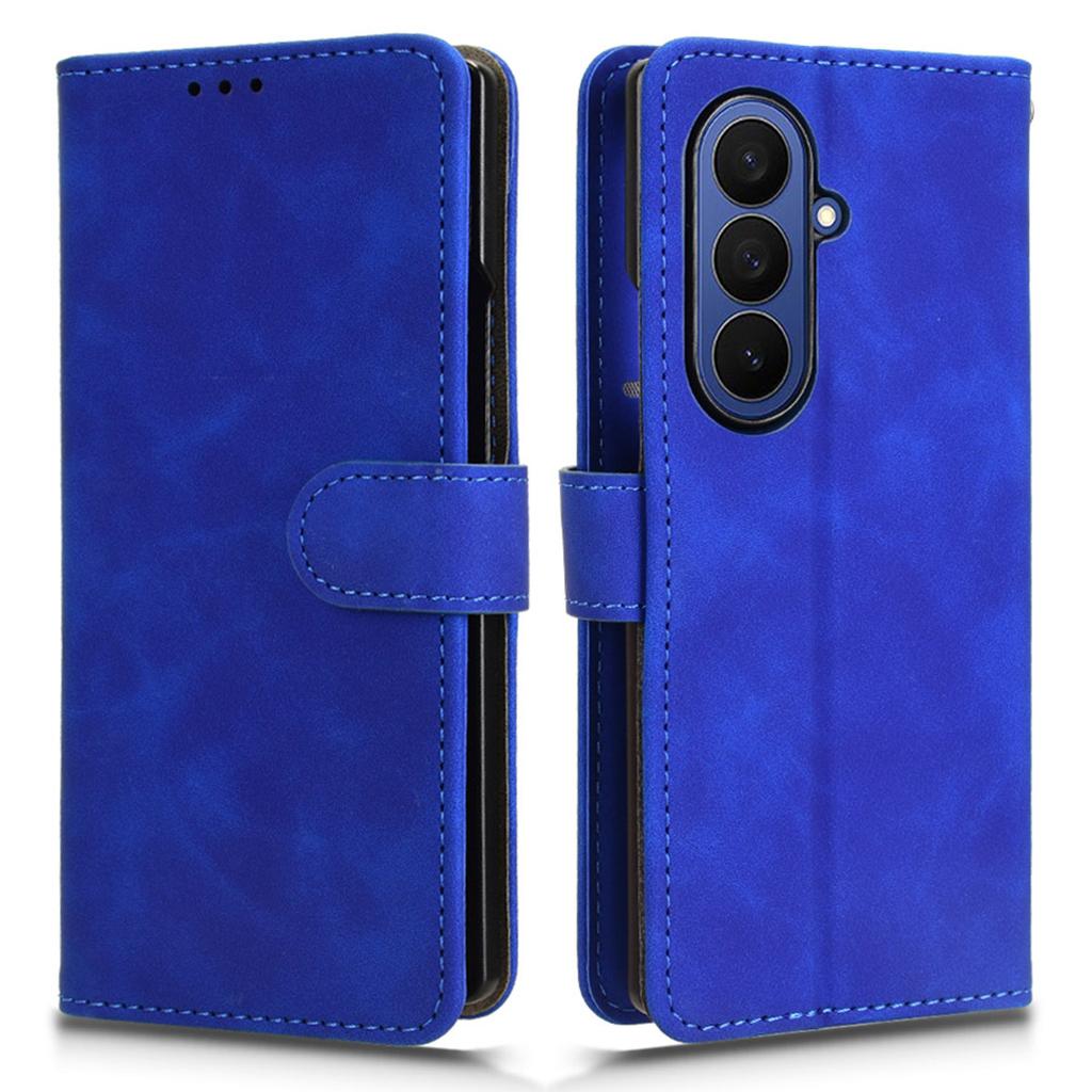For Samsung Galaxy Z Fold7 5G Leather Case Skin Feel Anti Drop Wallet Flip Phone Cover