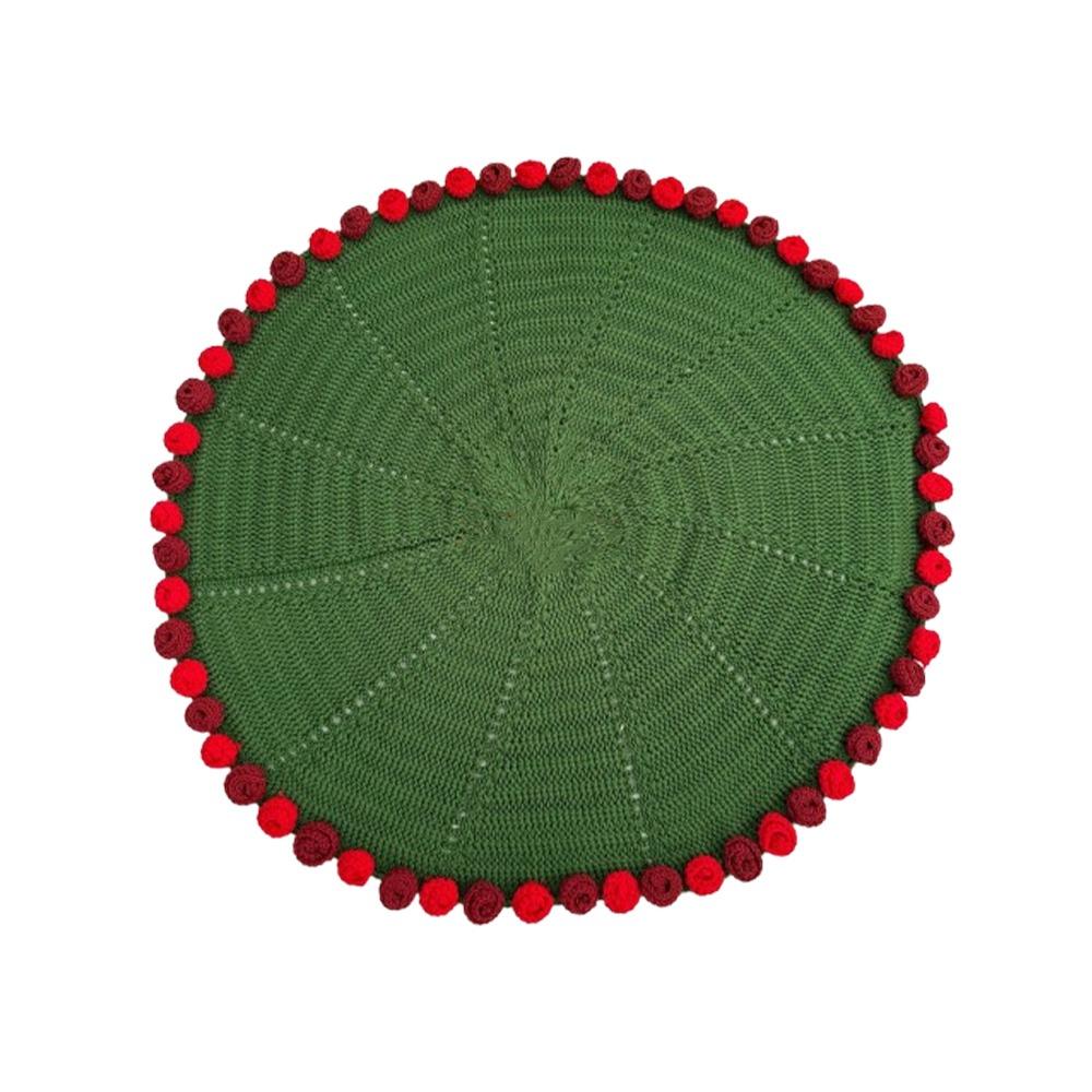 Green Rose Bouquet Blanket Fashion Rose Nap Blanket Knitted Flower Blanket  Mother's Day