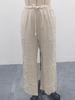 2026 Summer Women's Crinkled Cotton High-Waist Casual Trousers