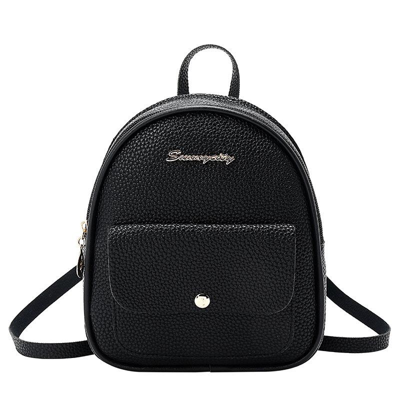 Women's Change Double Shoulder Bag Summer and Autumn New School Style Shell Lychee Pattern Shoulder Bag