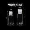 New 30/60ml Empty Refillable Bottle Flip Cap Travel Bottle Cosmetic Lotion Squeeze Bottles Portable Trapezoidal Plastic Bottles