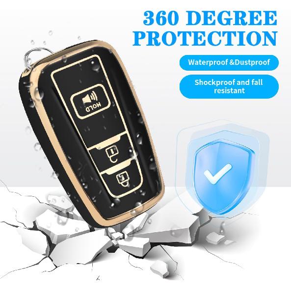 Für Toyota 4Runner Schlüsselanhängerhülle Mit Schlüsselring Kompatibel Mit 2016-2024 RAV4 Camry Prius Prado Highlander Avalon