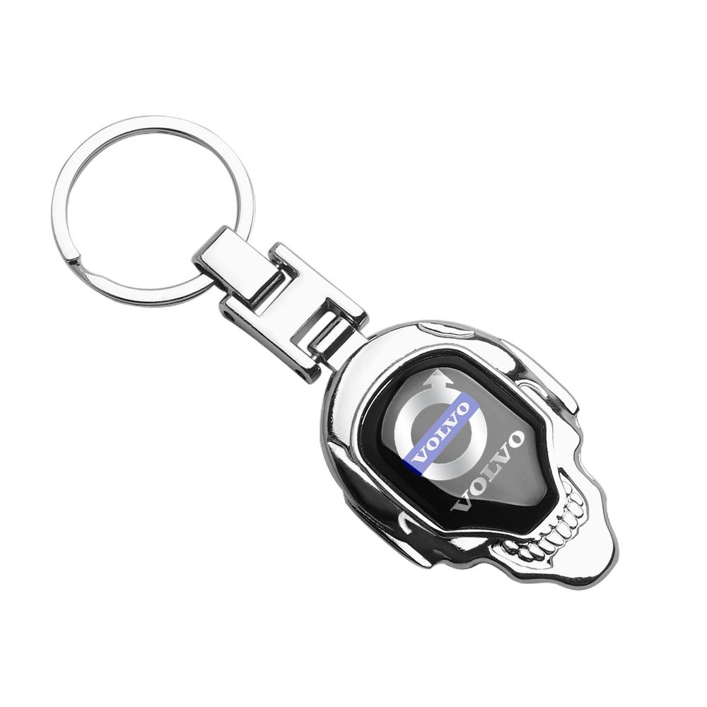 Car Metal Leather Badge Key Chain Key Case Braided Rope Keyrings For Volvo S40 S80L S60 XC40 XC60 XC90 V40 V60 V90 V70 C30 C40