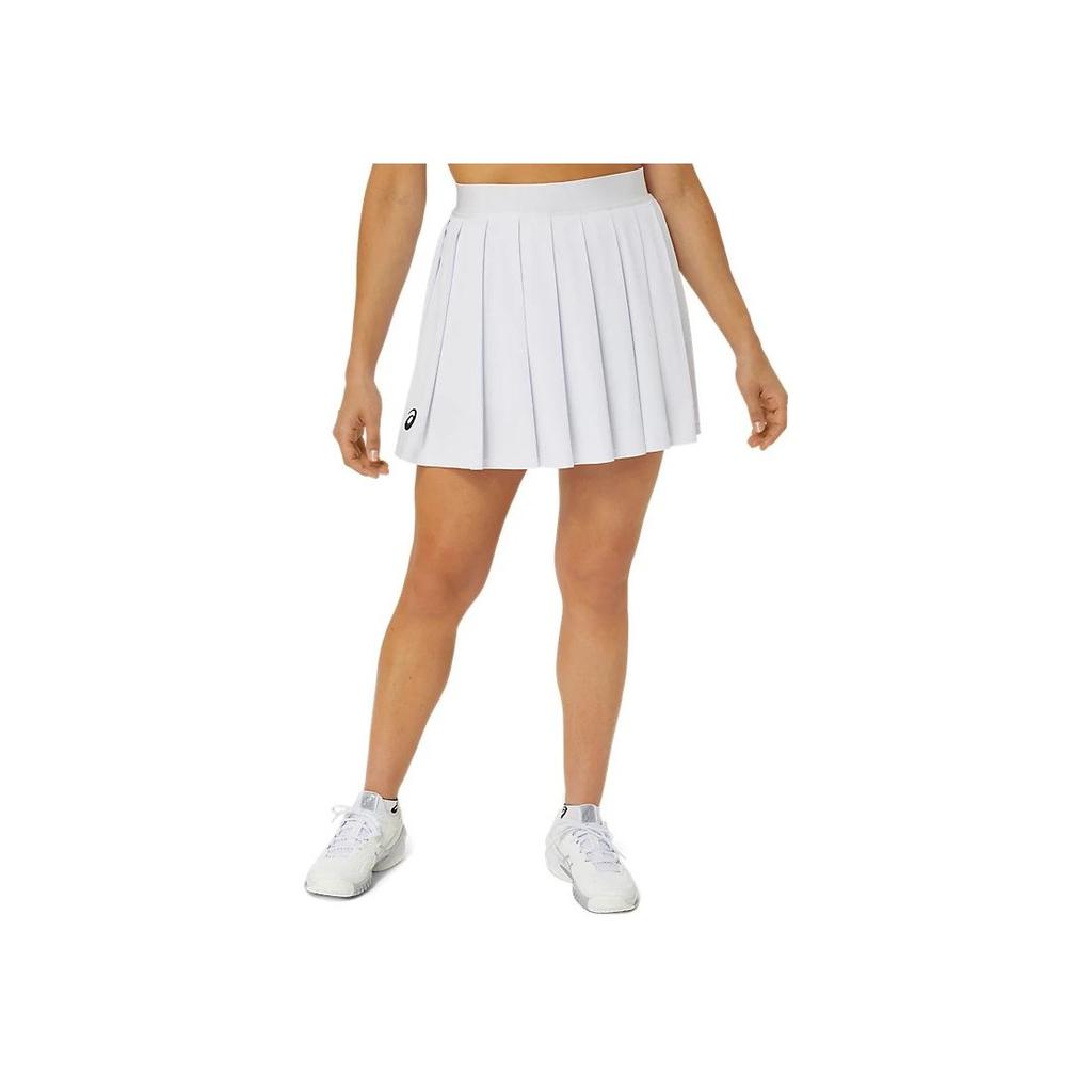 Asics Classic Skort Solid Color Elastic Waist Classic Quick-Dry Pleated Casual Skirt Women skirts White 2042A299-100