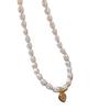 Baroque Rice Grain Freshwater Pearl Necklace Femininity Peach Heart Collarbone Chain Fashion Commuter Accessories