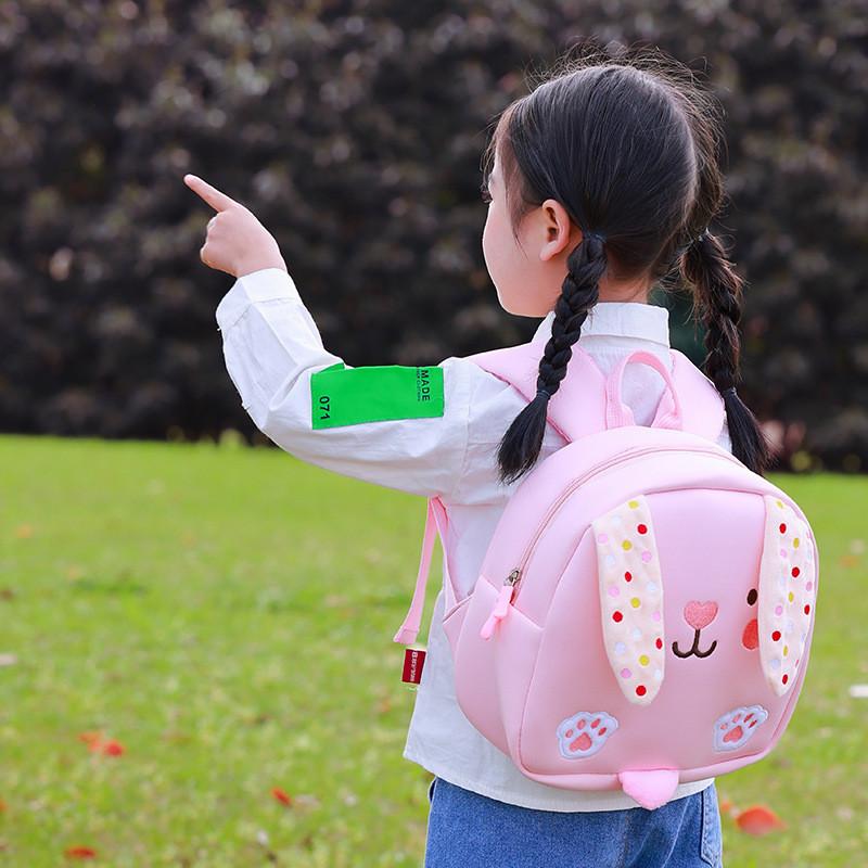 Trendy Korean Style Children's Backpack For Kindergarten Boys And Girls With Cute Animal Patterns And Durable Nylon Material