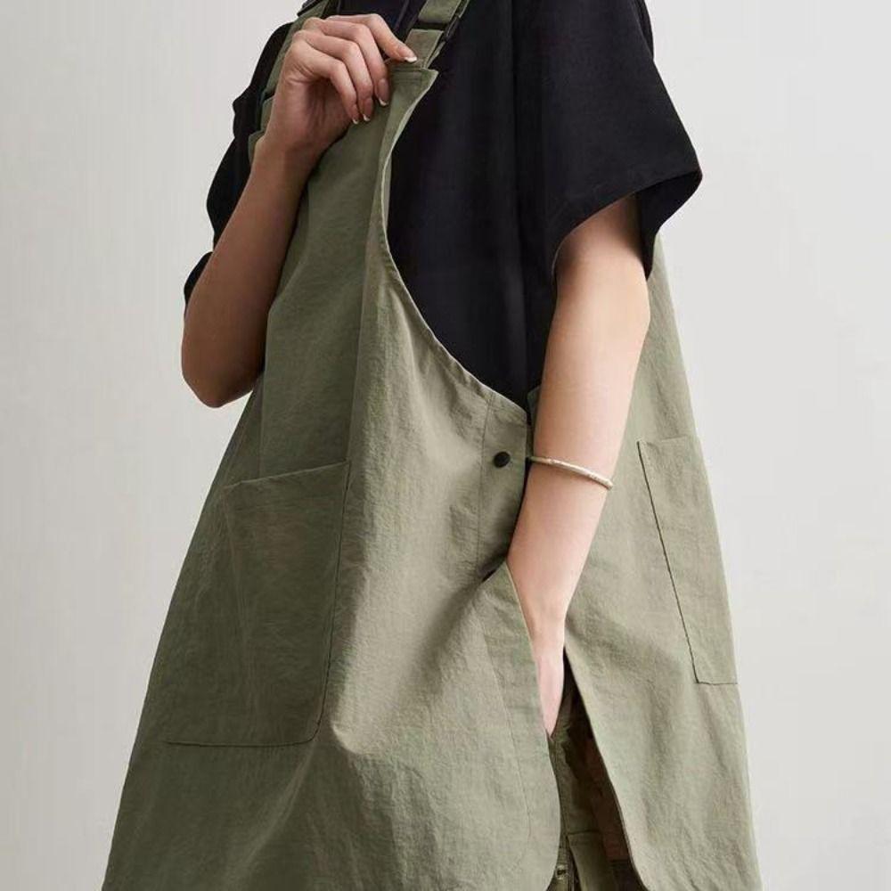 Solid Color Work Clothes Sleeveless Workwear Creative Baking Cooking Aprons  Kitchen Accessories