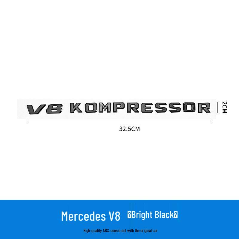 Mercedes V12 V6 V8 Kompressor Turbo Kotflügel Emblem Aufkleber
