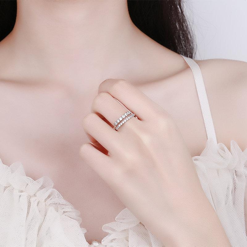 925 Silve Gorgeous Shiny Zircon Stone Ring For Women Engagement Wedding Luxury High Quality Fine Jewelry