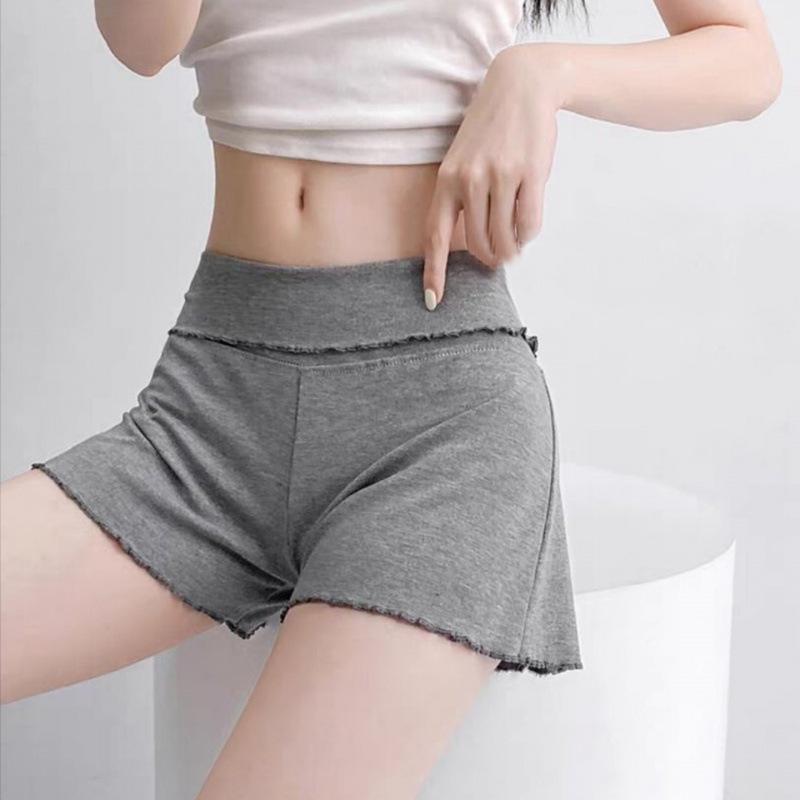 Maternity Summer Modal Anti-Exposure Ice-Fabric Safety Shorts 2XL серый