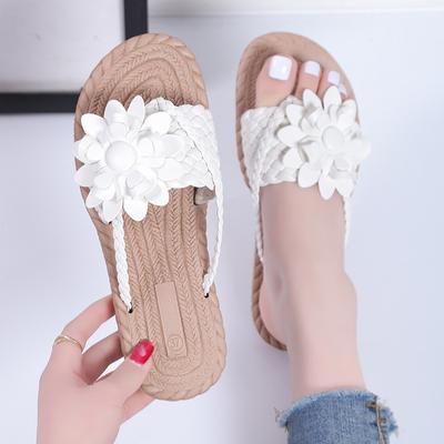 Letní pantofle Jednoduché pohodlí Měkká podrážka Dámské boty Pláž Venkovní Nové sandály Retro Lehké Univerzální Ploché boty Zapatos