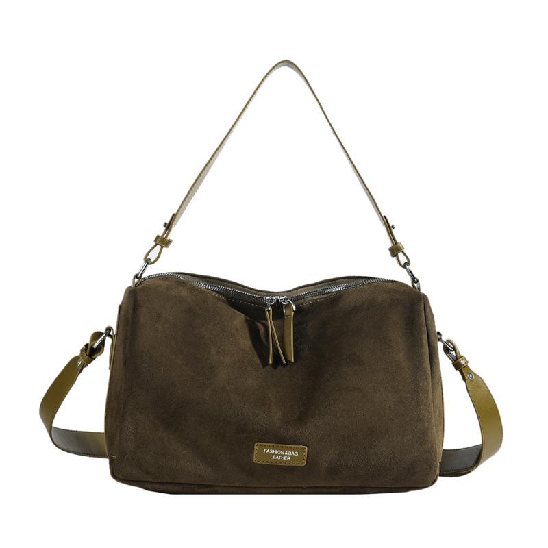 

Премиальная женская сумка из искусственной коровьей кожи, вместительная матовая сумка-подушка, женская сумка через плечо зелёный