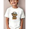 European Sizes Fashionable Short-Sleeve Shirts for Boys, New Style Inspiration for Cute Kids: a Baseball Cap And a Bear Cartoon T-Shirt