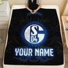 Personalisierte Schalke 04 Flanelldecke, Hohe Qualität, Bequem für alle Jahreszeiten, Heimdekoration, Wärme und Komfort