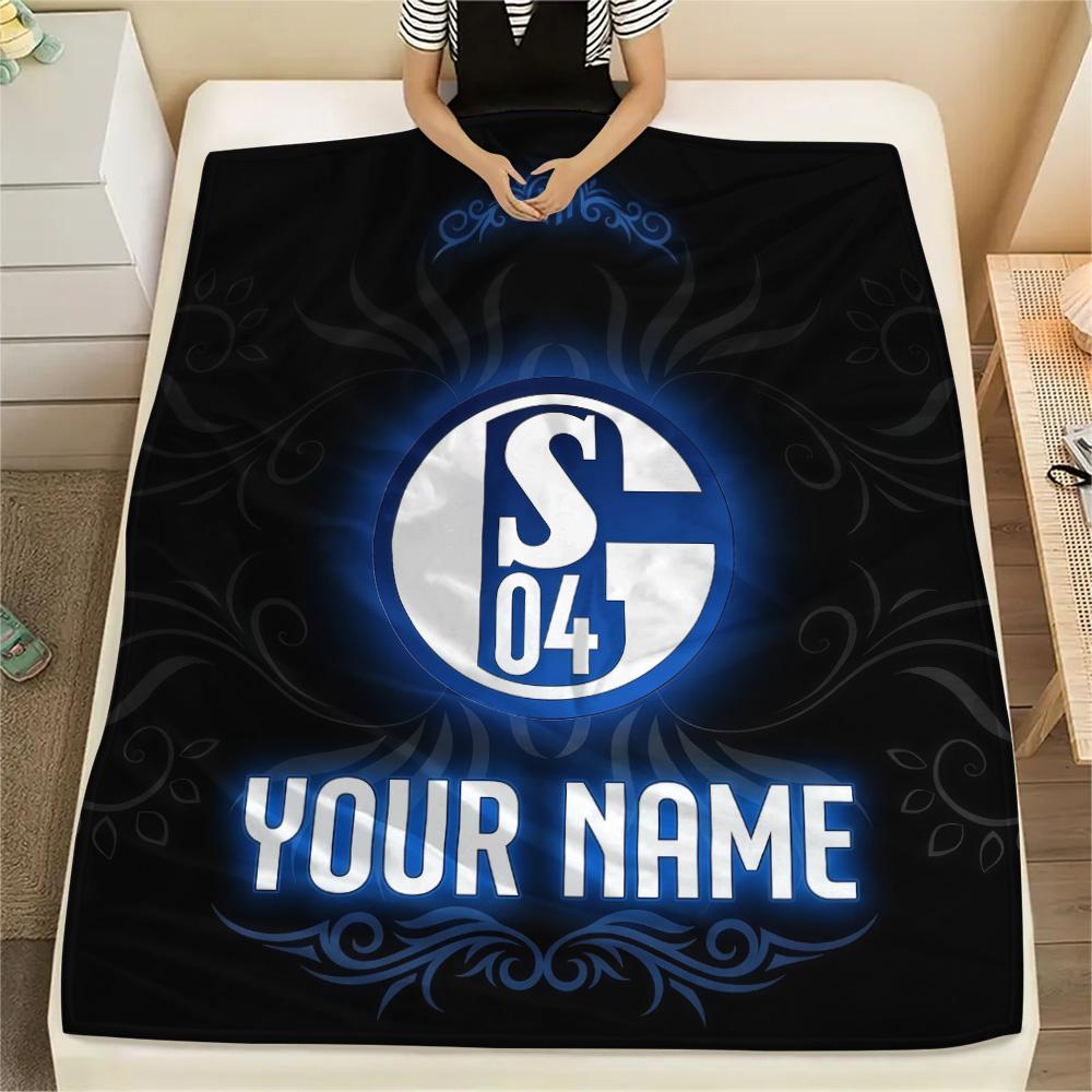 Personalisierte Schalke 04 Flanelldecke, Hohe Qualität, Bequem für alle Jahreszeiten, Heimdekoration, Wärme und Komfort