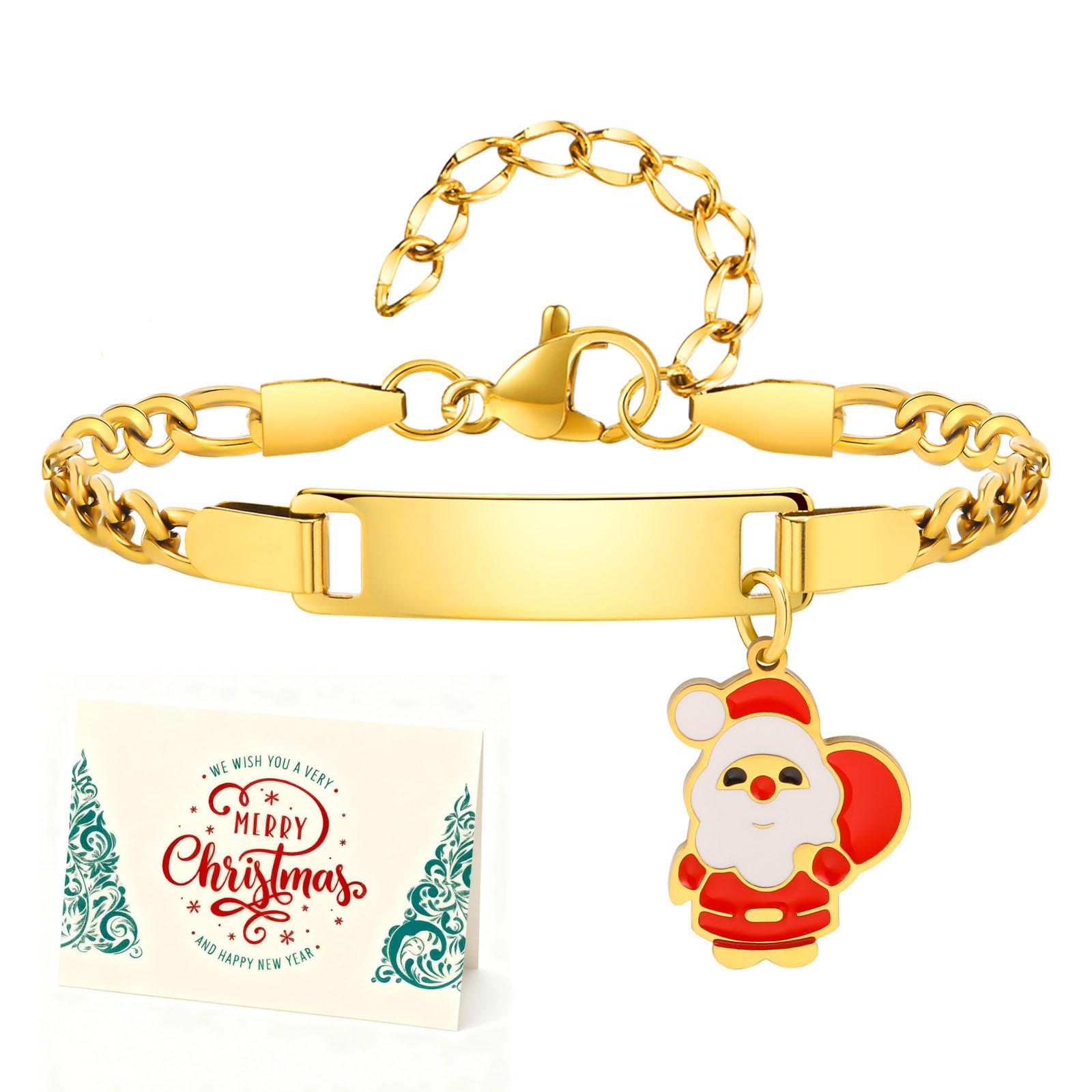 

Free Personalized Baby Bracelet Christmas Gift, Customized Name Bracelet for Newborns Infants Toddlers, Stocking Stuffers Gift
