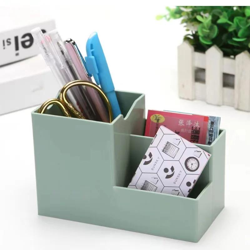 

Многофункциональный настольный держатель для ручек, офисный школьный чехол для хранения, красочная пластиковая коробка, настольная ручка, органайзер для карандашей, кронштейн для мобильного телефона