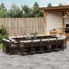 VidaXL Garden Dining Set with Cushions 15 Pcs Brown Rattan 3211773