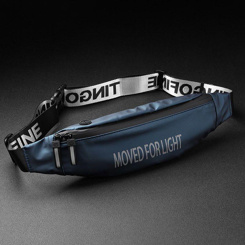 

Мужские и женские беговые карманы большой емкости для занятий спортом на открытом воздухе, сумки для мобильных телефонов, дорожные водонепроницаемые диагональные многофункциональные карманы One Size синий