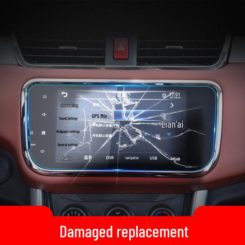 Tempered Film & Protective Stickers for BAIC Huansu Models: S2 S3 S5 S6 S7 H2 H3 H5 H6 Center Console & Interior