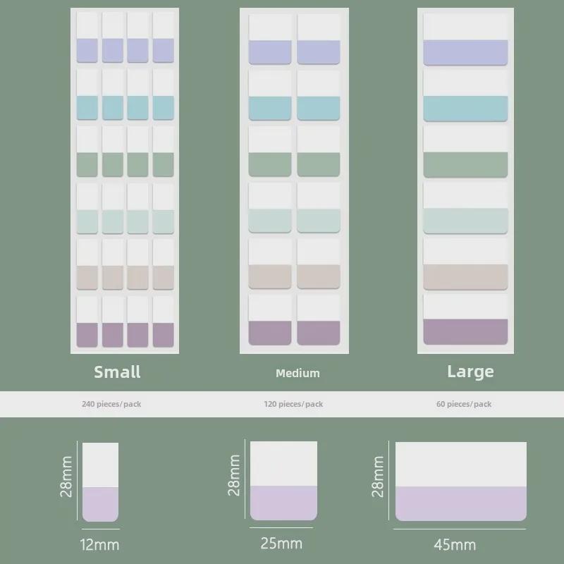 Custom Morandi Index Label Sticky Notes – Fluorescent Bookmarks for Students