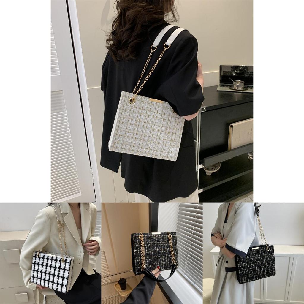 Chic Retro Large Capacity Tote Bag 2023 Summer New Fashion Chain Shoulder Bag For Casual Commute Crossbody