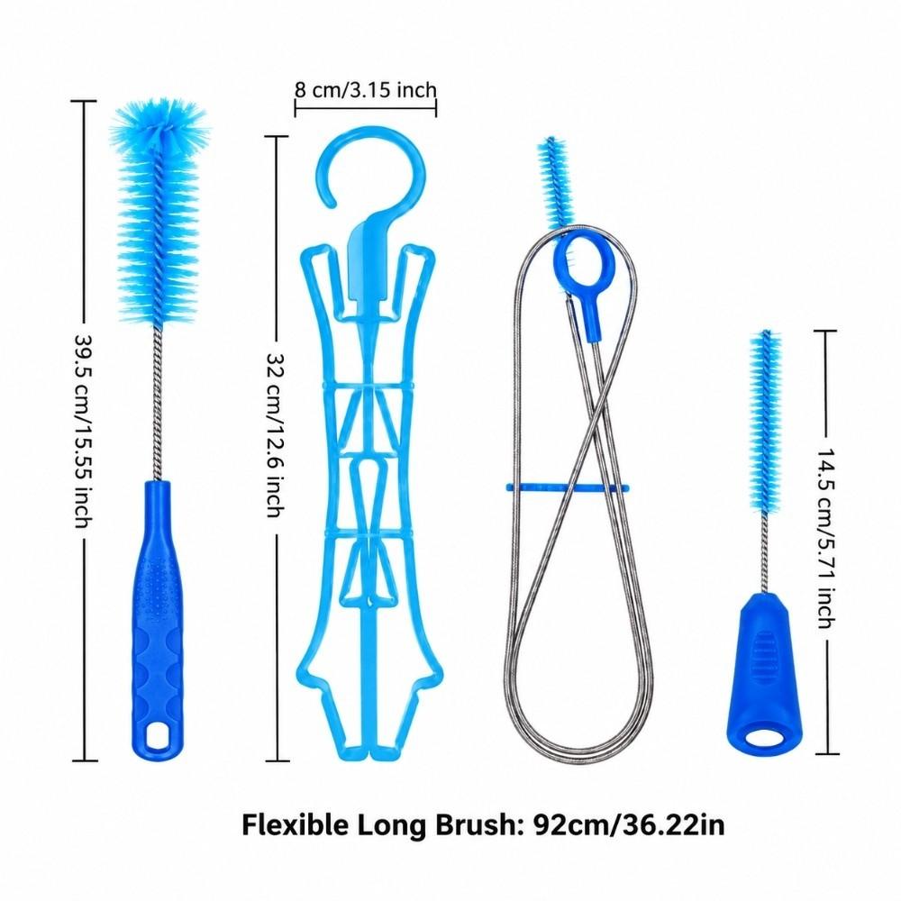 Flexible Water Reservoir Cleaning Tools Collapsible Drying Frame Hose Brush Set Hiking