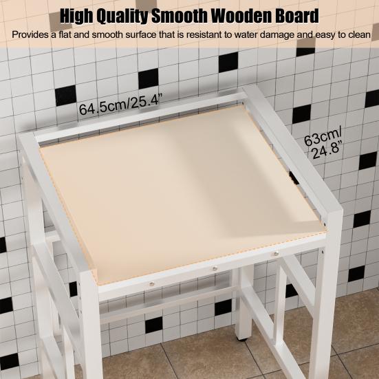 Washing Machine Shelf, Over The Washer Storage Shelf, Height-Adjustable Dryer Stand, Storage Rack Over the Washing Machine, Load Capacity 250 Kg