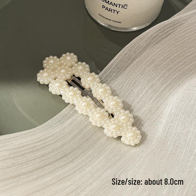 Elegant Korean Pearl Hair Clip – Celebrity-Inspired, High-End BB Side Clip, Chic Hair Accessory