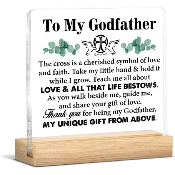 Dad Gift From Daughter, Gifts for Father Fathers Day Birthday, Dad Clear Acrylic Desk Decorative Sign Home Office Desk Decor