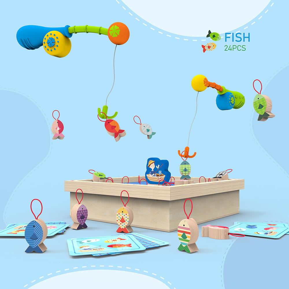 

Memory Fishing Wooden Toy For Children Focus Development Interaction Parent