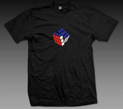 Rubik's Cube Retro 80er Schwarzes Grafik-T-Shirt Unisex T-Shirt