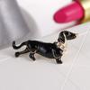 Zinc Zinc Alloy Niche Design Girl Gift Dachshund Dog Brooch Women Brooch Fashion Jewelry Clothing Accessory