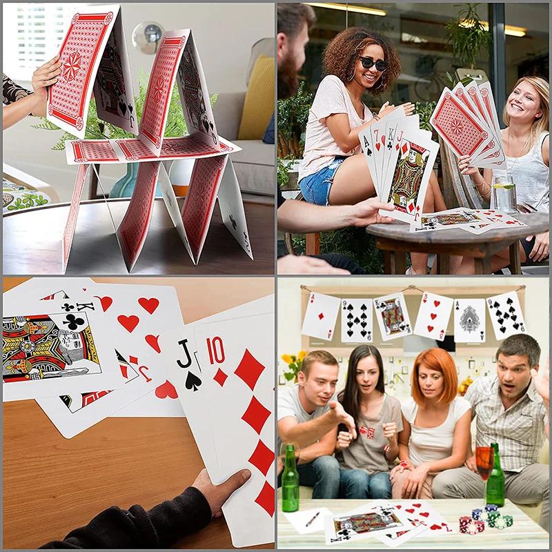 Creative Design Of Large Size And 9 Times Thicker Funny Cards Play Big Props A4 Big Card Mini Poker 4 Size