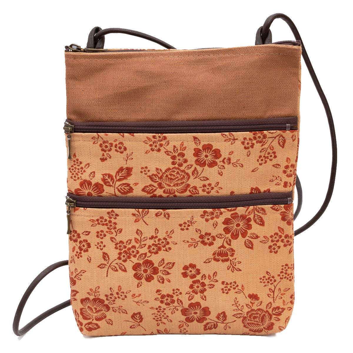 

persimmon tannin dyed made in zipper [creareki] Pochette, canvas, Japan, ladies, seniors, lightweight, KS-115 (Small Liberty/Red Shell)