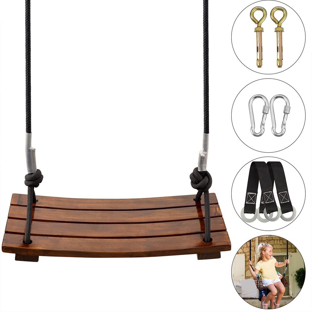 Leweet dřevěná houpačka venkovní houpačka pro dospělé venkovní herní vybavení houpačka vnitřní závěsná ručně vyráběná houpačka dětská houpačka vnitřní herní vybavení houpačka zatížení