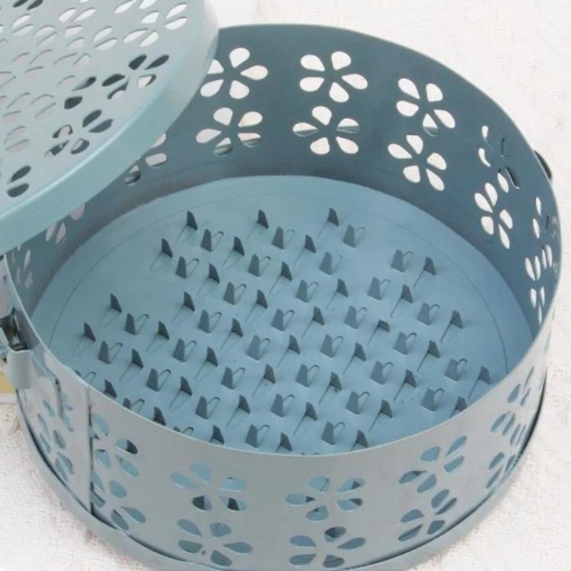 Metal Round Rack Plate Heat Resistant Anti Deformed Mosquito Coil Holder Safe Rack Plate Frame Spiral Incense Repellent
