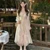 Retro Mori versatile age-reducing fashion gentle wind long-sleeved dress autumn new waist and thin
