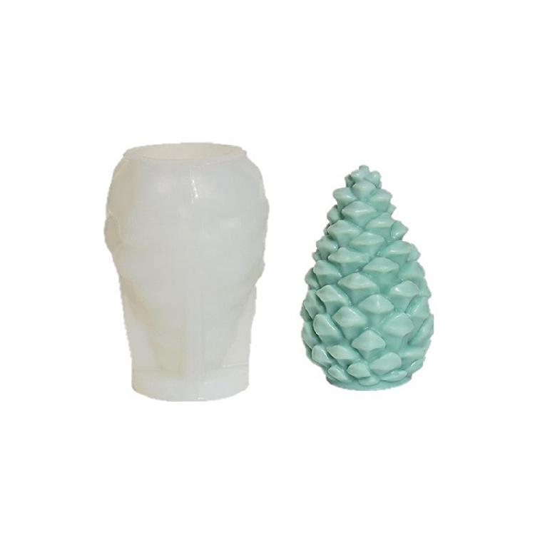 Christmas Tree Pinecone Silicone Candle Mold Heat Resistant Baking Mould For Making Candle Soap Holiday Decoration