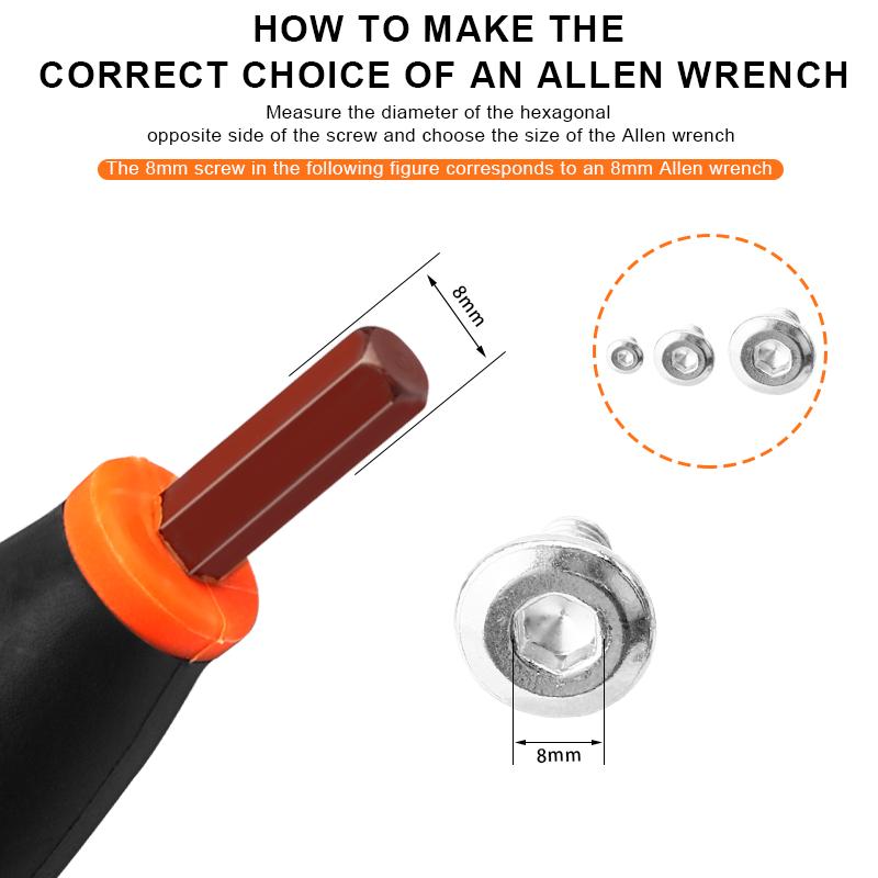 Т-образная шестигранная отвертка T25/2.5/3/4/5/6/8/10 мм хром-ванадиевая сталь — фото 6