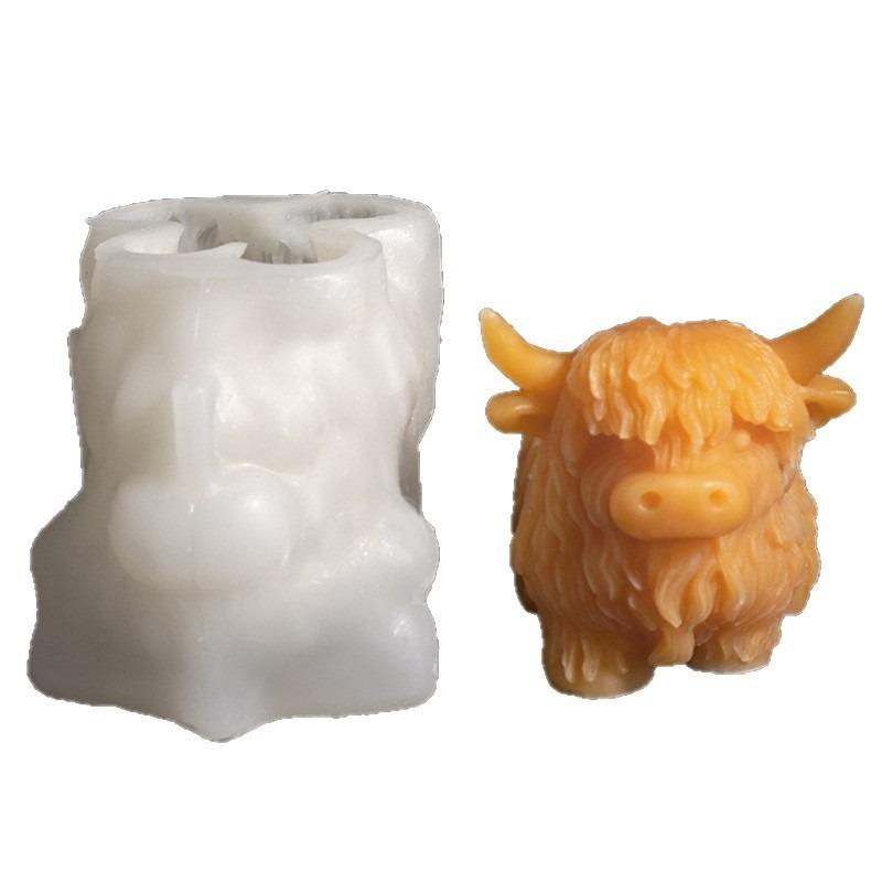 Cow Candle Mold Heat Resistant Animal Resin Molds Reusable Silicone Mold  Cow Shape Cow Shaped Silicone Mold