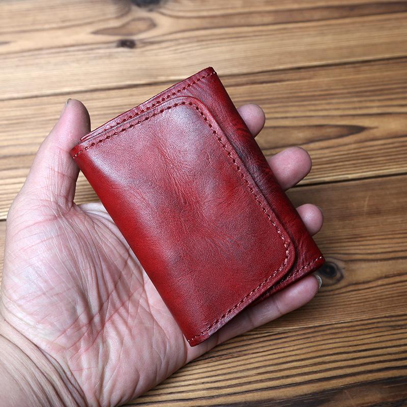 NZPJ Retro Leather Men's Card Pack Natural Cowhide Change Pack Key Bag Ladies Bank Card Pack Driving License Package