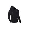 Li-Ning Training Series Solid Color Logo Print Woven Zip-Up Hooded Long Sleeve Jacket Men Jacket Black AFDSD17-3
