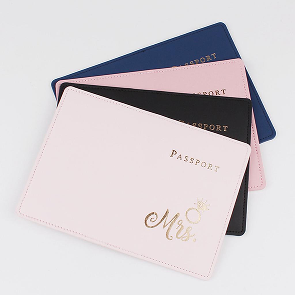 Simple Fashion Passport Cover Travel Passport Holder Wallet Gift PU Leather Card Case Cover Unisex