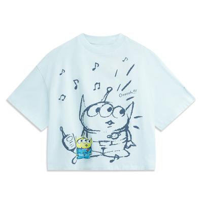 Li Ning X Disney Toy Story Series Graphic American Vintage Casual Fashion Comfortable Breathable Loose Round Neck Short Sleeve T-Shirt AHSV690-2