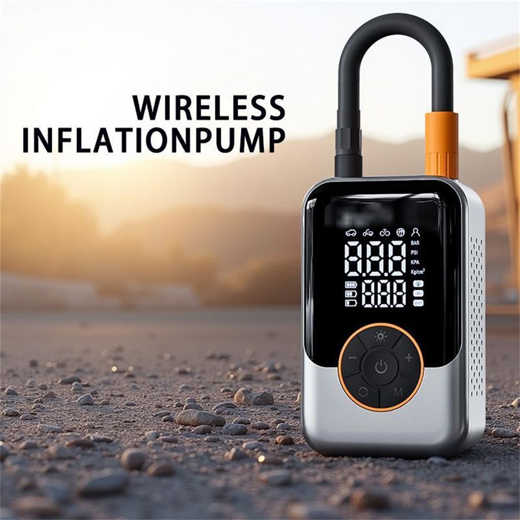 Tire Inflator Portable Compressor Cordless, Car Tires  Bike With LED Light, Digital Display Pumps For Car, Motorcycle, Balls