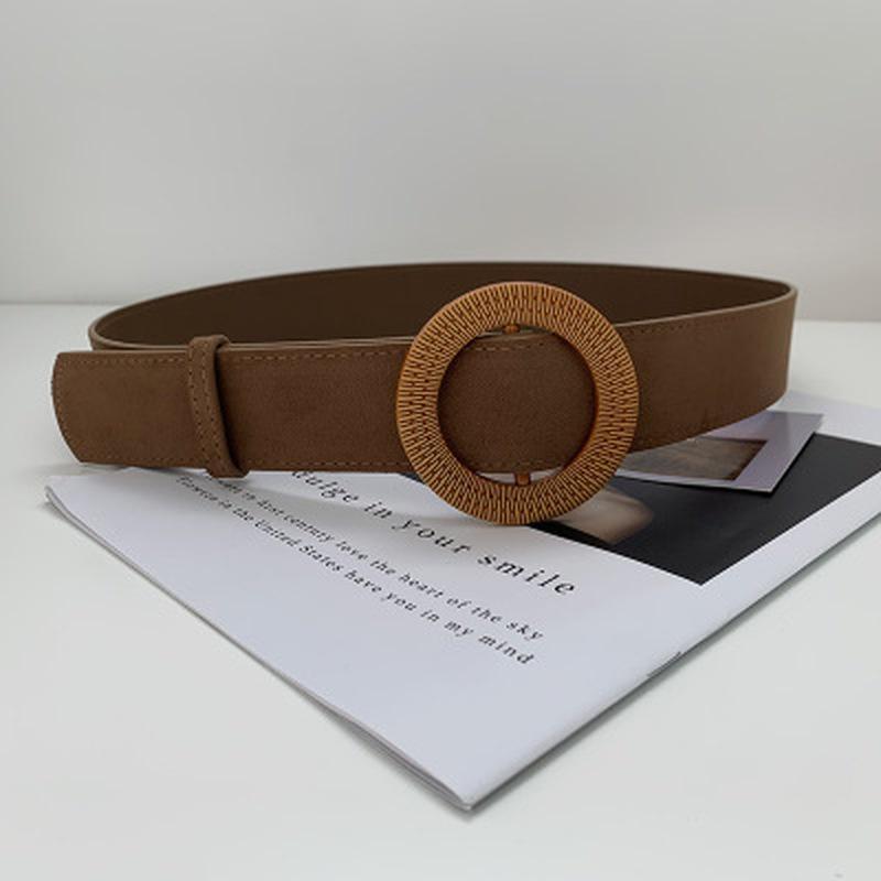 Wide Belt Female Dress Belts Decorate Waistband Fashion Round Buckle Belt Party Belt