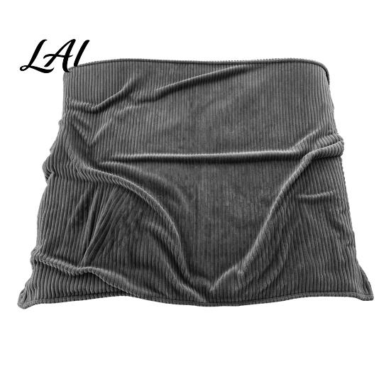 Skin Friendly Milk Velvet Throw Striped Fleece Blanket for Bed Ribbed Couch Thickened Warm Bed Soft Breathable Cozy Blankets Lightweight